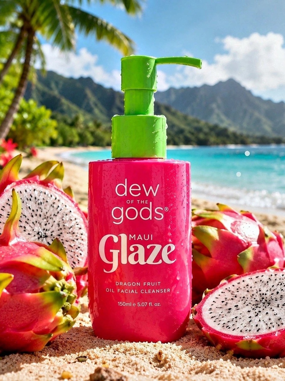 DEW OF THE GODS Maui Glaze Dragon Fruit Oil Facial Cleanser